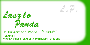 laszlo panda business card